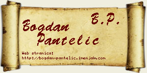 Bogdan Pantelić vizit kartica